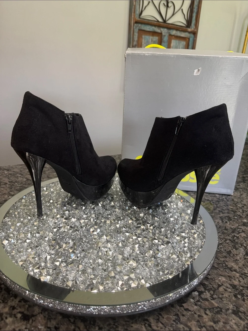 Charlotte Russe Black stiletto Platform Booties 8